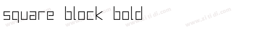 square block bold字体转换